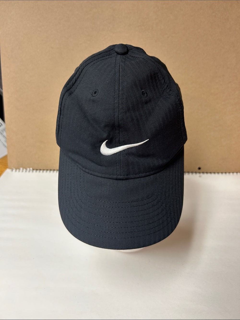 Nike Black Baseball Cap with White Swoosh